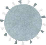 Okrągły miętowy dywan dziecięcy Malu