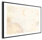 Plakat Rozgwieżdżona noc 90x60 cm z ramą czarną z marginesem ARTGEIST B