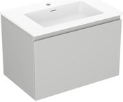 Mexen Orio szafka łazienkowa 70 cm z umywalką Otis, 1 szuflada, szara mat/biała mat - 91A10-07047-1-BF62-W18M01