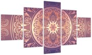 Obraz - Mandala na fioletowym gradiencie (125x70 cm)