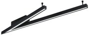 Czarna lampa sufitowa LED ze sterowaniem głosowym/mobilną aplikacją i metalowym kloszem 35x127.5 cm Cicanto – CINQUE