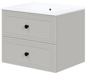 Szafka pod umywalkę 60 cm TORETO kaszmirowy mat soft close glamour szuflady