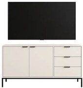 Biała komoda na czarnych metalowych nogach G9-Z16