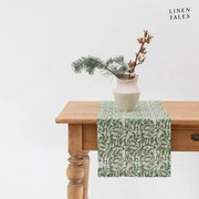 Lniany bieżnik 40x200 cm Evergreen Damask – Linen Tales