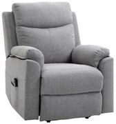 HOMCOM Fotel masujący dla seniorów z funkcją wstawania 83 cm x 89 cm x 102 cm szary | Aosom PL