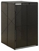 Czarna obudowa na śmietnik ogrodowy S0-R42