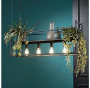 ONLI - Żyrandol na lince z półką JEFFER 4xE27/22W/230V czarny