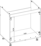 Kuchenna szafka pod zlewozmywak modułowa dolna BELLA DK-80/82 antracyt mat