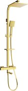 Mexen CQ45 zestaw wannowo-prysznicowy z deszczownicą i baterią termostatyczną, złoty - 779104595-50