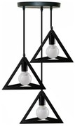 Lampa sufitowa metalowa loft trójkątna wisząca AT13-3SZ-Black
