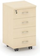 Szafka na kółkach MIRELLI, 400 x 480 x 650 mm, brzoza