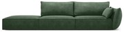 Ciemnozielony szezlong (prawostronny) Vanda – Mazzini Sofas