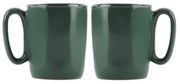Ciemnozielone kamionkowe kubki zestaw 2 szt. na espresso 80 ml Fuori – Vialli Design