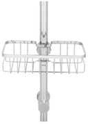 Samoprzylepna półka łazienkowa ze stali nierdzewnej w kolorze srebra Floresta – Wenko