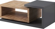 Stolik kawowy BOTA 120x60 antracyt/dąb ribbec
