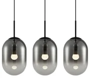 Lampa wisząca ALIAS BLACK 3xE14, czarna, potrójna, 3 klosze