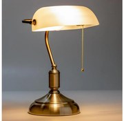 Brilagi - Lampa biurkowa BANK OFFICE 1xE27/60W/230V mosiądz/biała