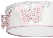 Lampa sufitowa PAPILLON 2xE27, lampa różowa, motyle