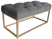 Ławka CHESTERFIELD LOFT podstawa złota pufa podnóżek BL14