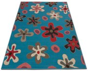 Dywan Kwiatki niebieski 120 cm x 170 cm