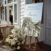 Spersonalizowana naklejka na lustro S51 – Witamy na naszym weselu