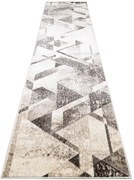 Beżowo-brązowy chodnik nowoczesny w geometryczny wzór M8-W97