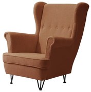 Fotel skandynawski Uszak MARK Jasny brąz