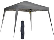 Outsunny Namiot Ogrodowy Pawilon 3x3m Składany z Torbą Stal Ochrona UV Szary | Aosom PL