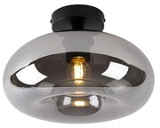 Inteligentna lampa sufitowa czarna z przydymionym szkłem, w tym WiFi P45 - Busa