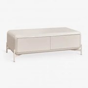 Stolik Kawowy Prostokątny 120x60 Cm Z Płyty Mdf Alazne Kremowa Tapioca - Sklum