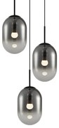 Lampa wisząca ALIAS BLACK 3xE14 koło, czarny, 3 klosze, potrójna