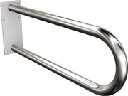 Uchwyt łazienkowy półokrągły stały srebrny