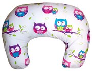 Poduszka Do Karmienia Rogal 50x40cm, Bawełna - Sowy Biel