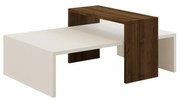 Stolik konferencyjny Glow White and Walnut