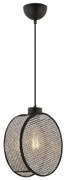 Lampa wisząca na lince DRUM 1xE27/60W/230V szary/czarny