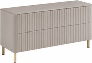 Szafka łazienkowa 120, Kaszmir, blat kaszmir, nogi złote, 120,8 x 44,2 x 65 cm