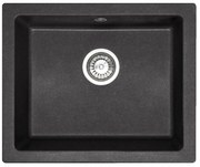 Zlewozmywak granitowy Nels czarny nakrapiany