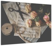 Obraz nut i róż (70x50 cm)