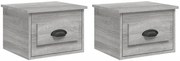 Komplet szarych szafek nocnych z szufladą S1-F70