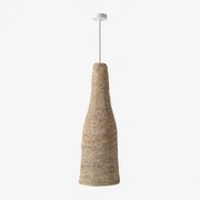 Lampa Sufitowa Wisząca Jessica Naturalny - Biała & Ø30 Cm - ↑90 Cm Jessica - Sklum