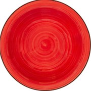 Lamart LT9095 ceramiczny głęboki talerz Happy,średnica 21,5 cm, czerwony