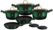 Zielony 10 elementowy zestaw garnków H5-B43