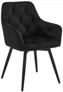 Czarne obrotowe krzesło pikowane W9-E82