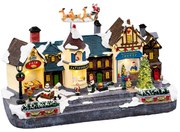 Miasteczko bożonarodzeniowe, scenka świąteczna ze sklepikami