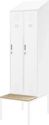 Szatnia z ławeczką i daszkiem Kacper II PRO 60x85x229,5 cm, biały