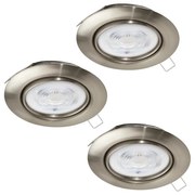 Eglo 901757 - ZESTAW 3x LED Oprawa wpuszczana FAVAZZINA 1xGU10/4W/230V chrom