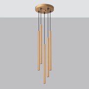 Lampa wisząca PASTELO 5P złota SOLLUX  LIGHTING
