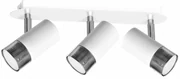 Lampa sufitowa, potrójna, kierunkowa, biała DANI WHITE/CHROME 3xGU10