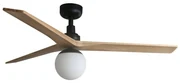 FARO 34283-11L - Wentylator sufitowy KLIM M 1xE27/15W/230V drewno/czarny +pilot