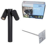 Zewnetrzna Stojąca lampa ogrodowa czarna 50 cm 2-światłowa regulowana - Duo Nowoczesny Oswietlenie zewnetrzne